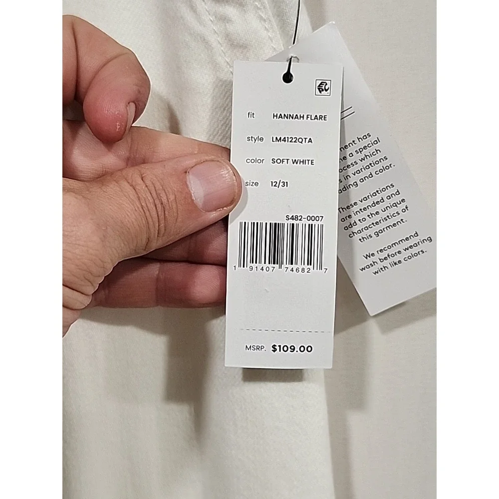 Liverpool Pants NWT Womens Size 12/31 Soft White, Hannah Flare 4 Pockets - Picture 6 of 14